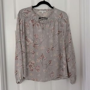 Light Gray Floral Blouse